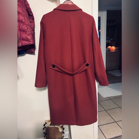 COPY - ZARA PINK MARL LONG WOOL COAT PINK MARL - Picture 14 of 15